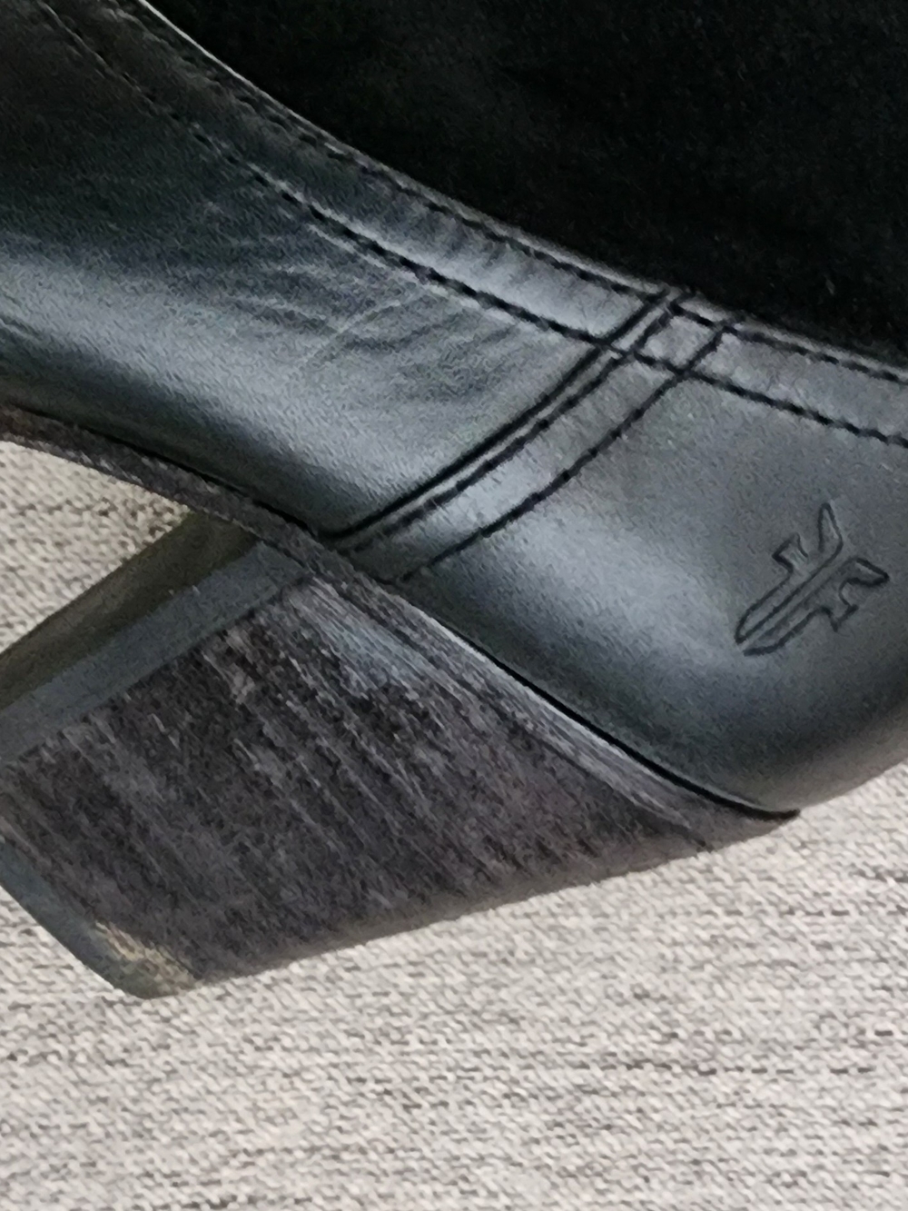Frye Black Leather and Suede Ankle Booties - Picture 9 of 13